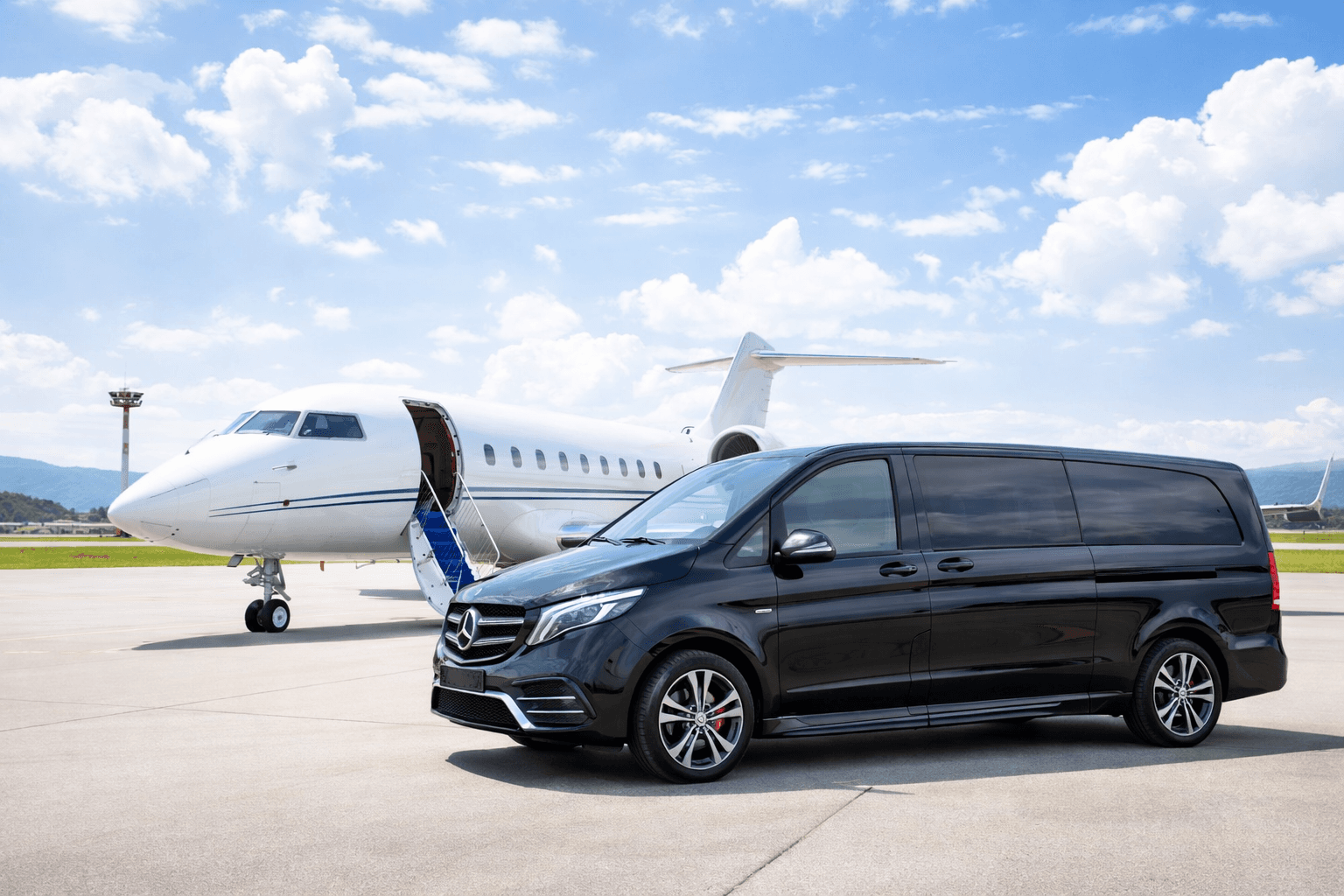 Mercedes V-Class minivan for airport transfers