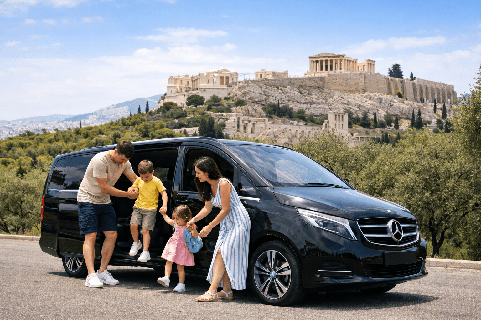 Luxury car transfer in Athens